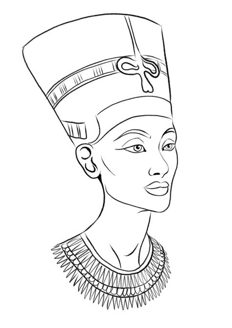 Nefertiti Illustration Art Print By Viktorius Art X Small In Nefertiti Tattoo Egyptian