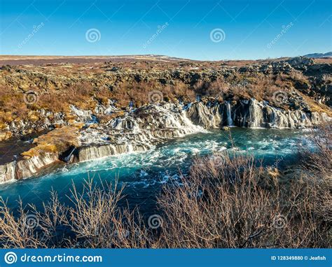 Hraunfossar Waterfall In Iceland Stock Photo Image Of Park Iceland