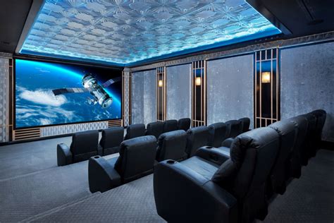 Art Deco Style Home Theater Contemporary Home Theater Orlando