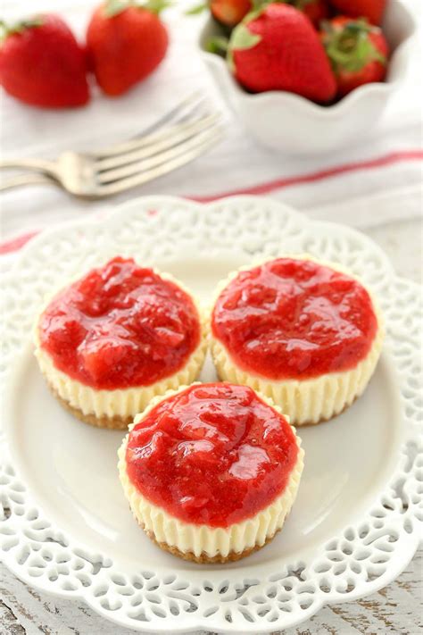 Mini Strawberry Cheesecakes Live Well Bake Often