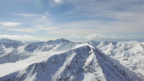 Aerial Flight Over Beautiful Mountains Stock Footage Video