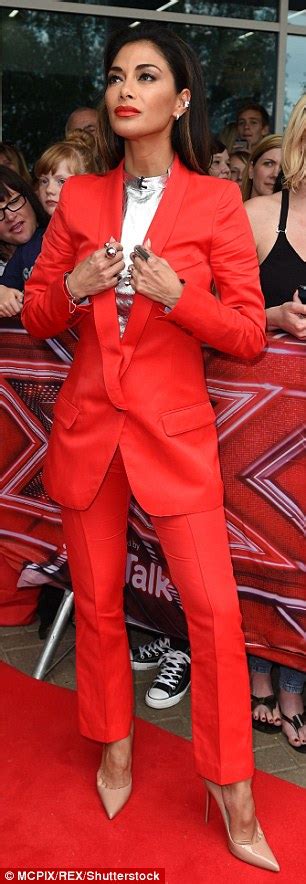 Nicole Scherzinger Wears Suit On Return To The X Factor Auditions In Leicester Daily Mail Online