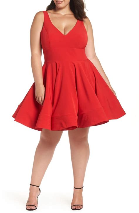 Mac Duggal Fit And Flare Party Dress Nordstrom Plus Size Cocktail