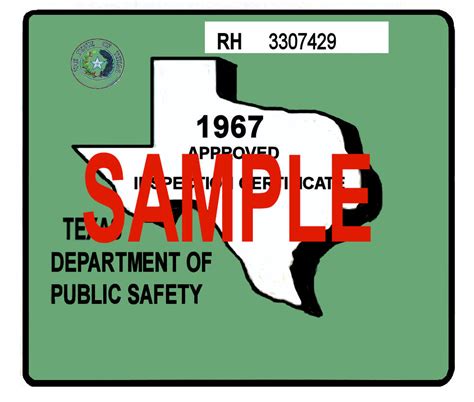 1967 Texas Inspection Sticker 2500 Bob Hoyts Classic