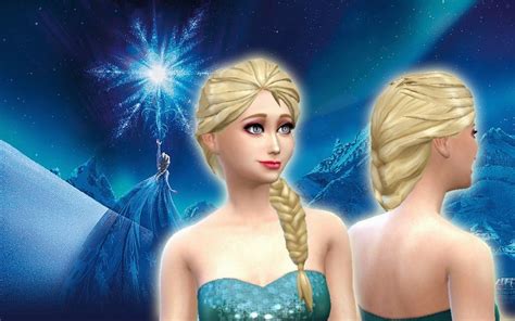 Mystufforigin Elsa Hairstyle Sims 4 Hairs Elsa Hair Disney