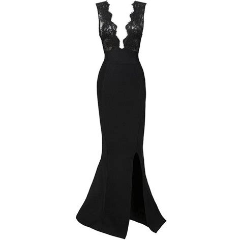 Balere Black Bandage And Lace Maxi Dress Liked On Polyvore Featuring Dresses Gowns Sexy