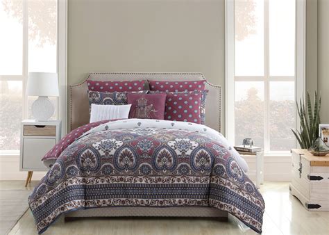 Vcny Home Multi Color Adelia 8 Piece Bedding Comforter Set
