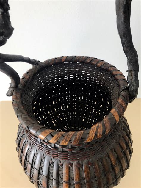 An Exceptional Japanese Bamboo Basket Ikebana From Meiji Period Ebay