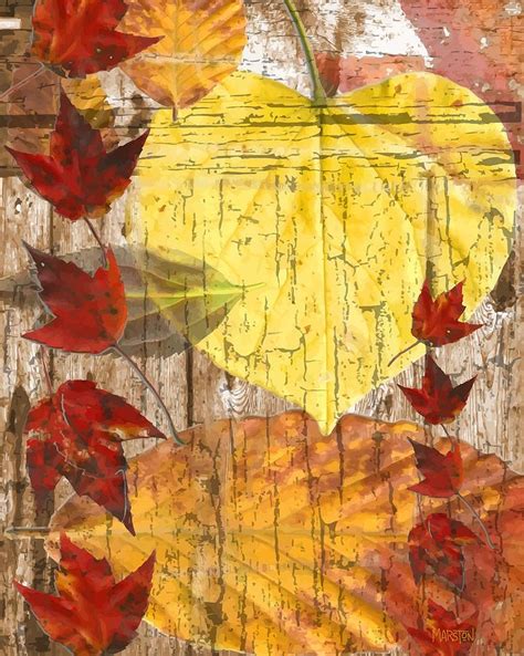 Autumn Abstract Digital Art By Sharon Marcella Marston