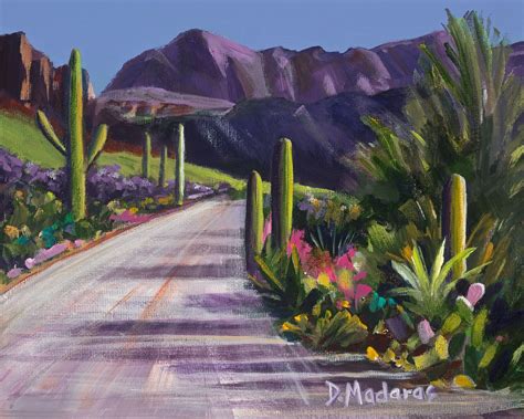 Road To White Stallion Ranch By Diana Madaras Desert Art Desert