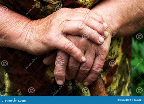 Hands Of An Elderly Woman Stock Photo Image Of Holding 25033162