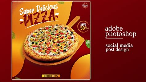 Instagram Post Design Pizza Social Media Banner Design Photoshop