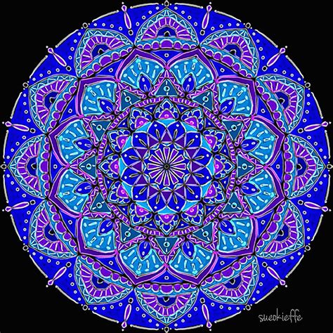 Healing Mandala Mehndi Inspired Mandala Digital Mandala Purple