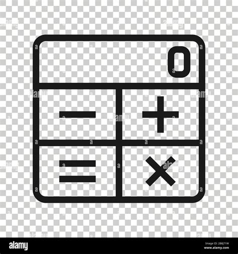 Calculator Icon In Flat Style Calculate Vector Illustration On White