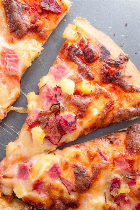 How do you make a ham and pineapple pizza? Hawaiian pizza