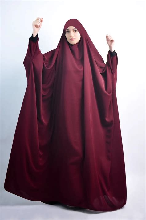 Ramadan Muslim Women Hooded Long Khimar Hijab Dress Prayer Garment Jilbab Abaya Full Cover Eid