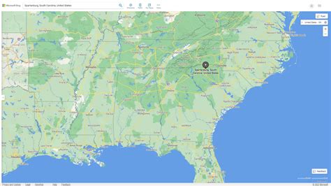 Spartanburg South Carolina Map United States