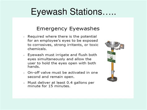 Osha Requirements For Eyewash Stations