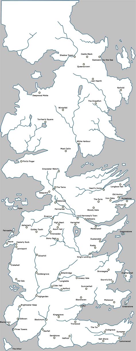 Photos Game Of Thrones Misc Maps Map Of Westeros Castles And