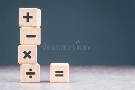 Mathematics Operation Signs For Calculating Concept Stock Photo Image