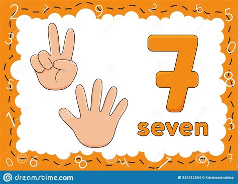 Children S Educational Cards With Numbers Flashcards Finger Counting