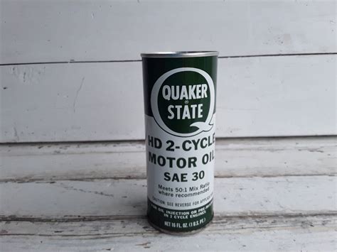 Quaker State Hd 2 Cycle Motor Oil Sae 30 Oil City Pa Etsy Oil City