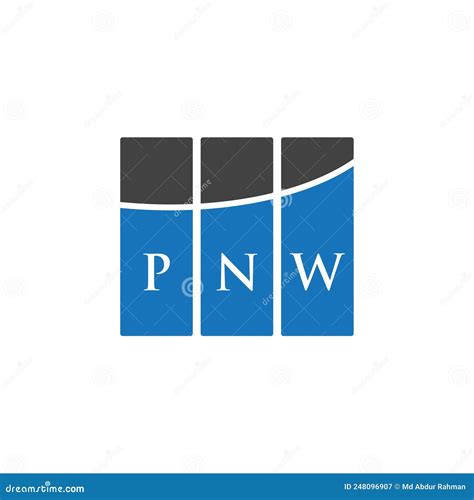 Pnw Letter Logo Design On White Background Pnw Creative Initials