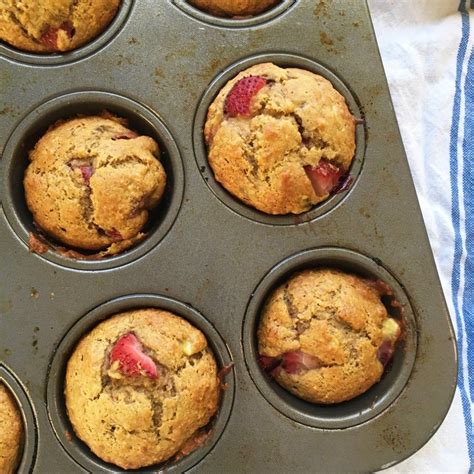 Strawberry Banana Chickpea Flour Muffins Gluten Free Recipe