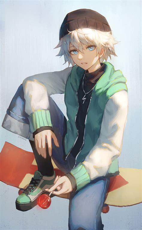 Skater Killua Art By Zieru Rhunterxhunter