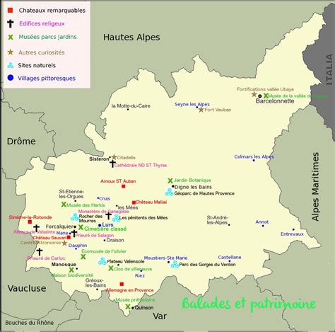 Carte Tourisme Alpes Hautes Provence Balades Et Patrimoine