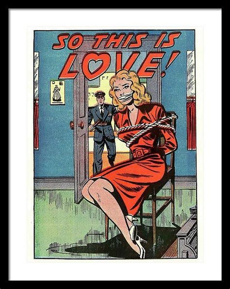 Woman Tied To Chair Vintage Comic Book Framed Print Vintage Comic Books Comic Books Art