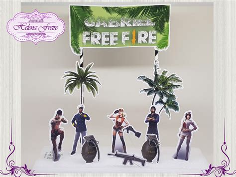 Temos um pack especial de imagens. Topo de Bolo - FREE FIRE no Elo7 | Ateliê Helena Freire ...