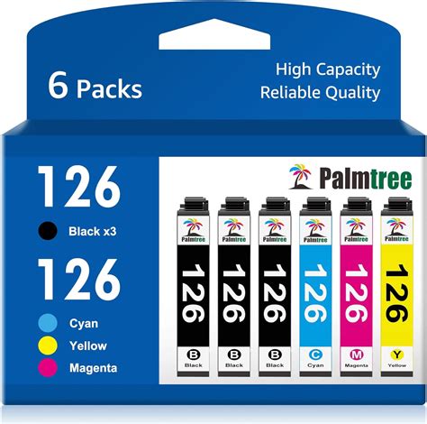 Palmtree Compatible Ink Cartridge Replacement For Epson T126 For Workforce 435 520