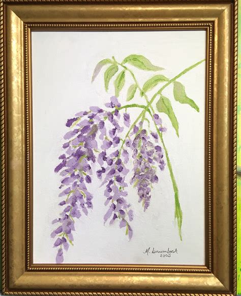 Wisteria Painting On Canvas Original Wisteria Painting Etsy In 2023
