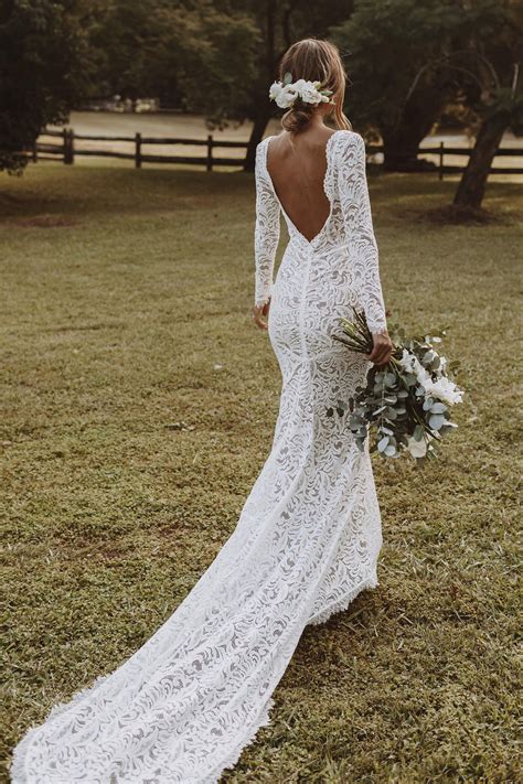 orla gown lace wedding dress made to order standard long sleeve wedding dress lace