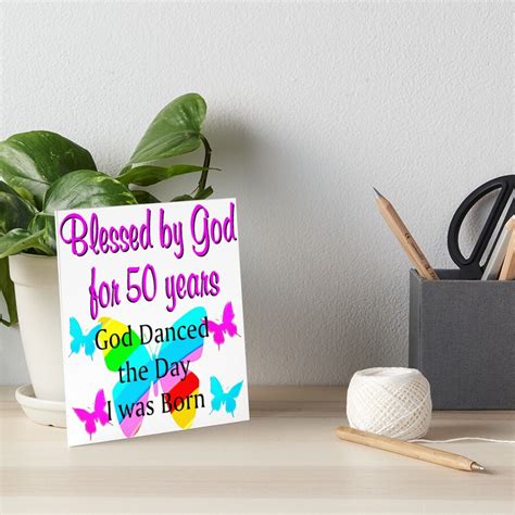 50th Birthday Prayer Art Board Print For Sale By Jlporiginals Redbubble