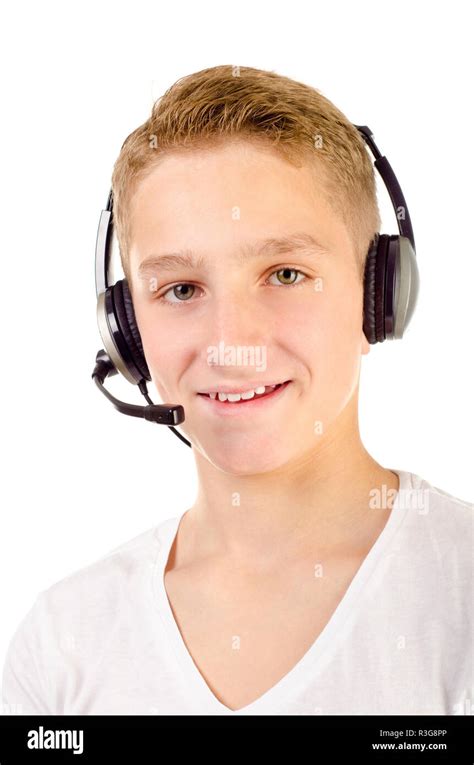 Boy With Headset Hi Res Stock Photography And Images Alamy