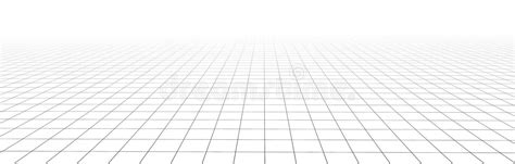 Vector Perspective Mesh Detailed Grid Lines On White Background Stock