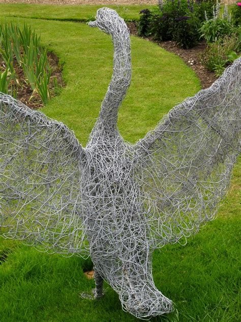 Garden Art Wire Swan Garden Art Chicken Wire Sculpture Chicken
