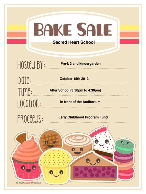Bake Sale Flyer Template Word Fill Online Printable Fillable Blank