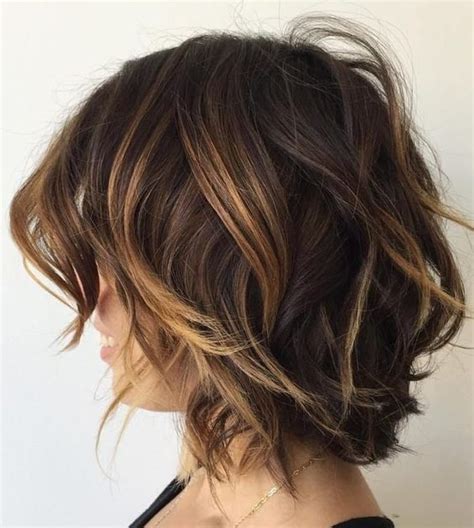 Short Brown Hair With Highlights