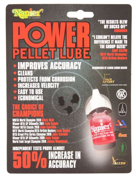 Napier Power Pellet Lube 10ml Range And Country