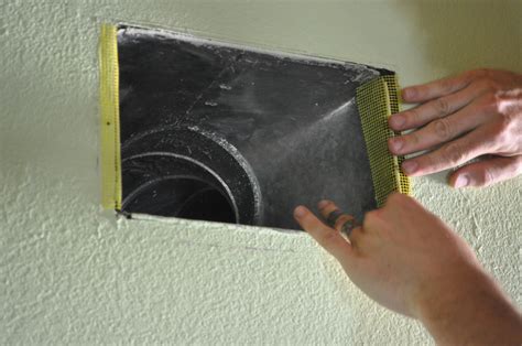 Duct Boot Is Air Sealed To Ceiling By Covering The Seam With Fiberglass