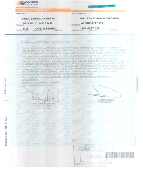 Eduardo Freidzon Carta Documento Por Cheques Rechazados