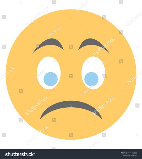Sad Smiley Face Depressed Concept Stock Vector Royalty Free