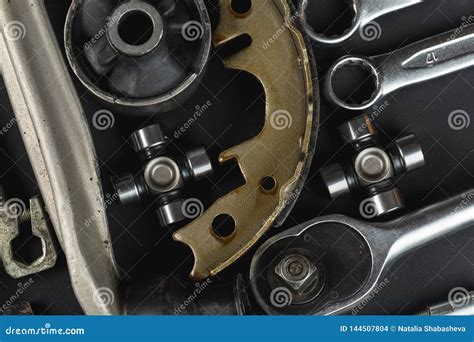 Various Car Parts And Tools Stock Photo Image Of Metal Motor 144507804