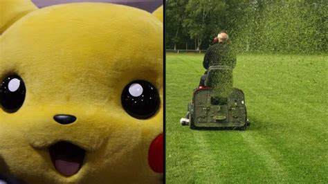 Man Dressed As Pikachu Runs From Police On Lawnmower