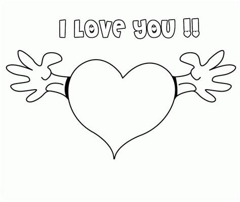 I Love You Coloring Page Coloring Nation
