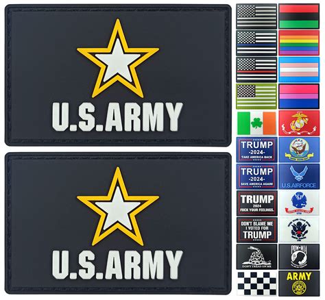 Buy Jbcd 2 Pack Us Army Flag Patches Pvc Tactical Force Patch Pride