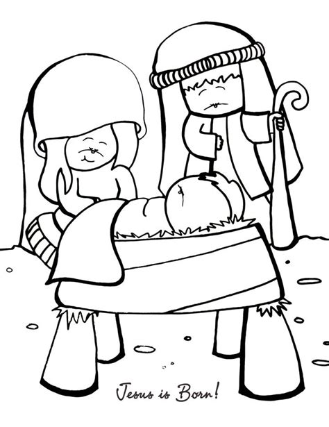 Free The Birth Of Jesus Coloring Page Download Free The Birth Of Jesus
